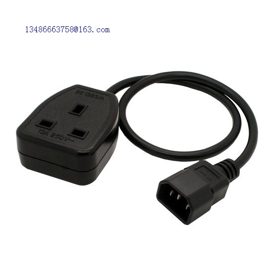 3 Pin IEC C13 to C14 Female//Male Heavy Duty Rewireable Inline Socket Connector