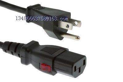 Automatic Locking AC Power Cord 5-15P to C13