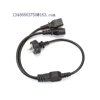 Australia 1 in 2 out Y split cable SAA Male to 2x IEC C13 female Cable