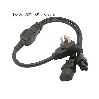 USA Canada multi function Power cord Flat US plug to IEC C13 C5