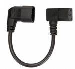 Double Right Angle IEC 320 C13 to C14 Power Cord