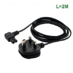 UK male to IEC 320 C7 angled power cord