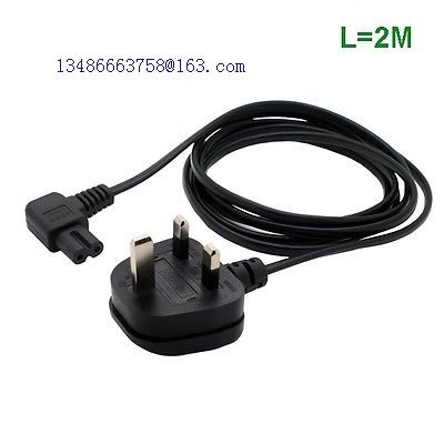 UK male to IEC 320 C7 angled power cord