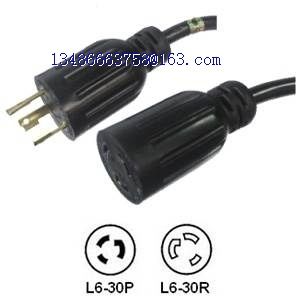 L6-30 Extension Cords 30A  250V L6-30 Plug to L6-30 Connector