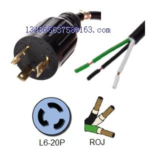 NEMA L6-20P to ROJ Power Cord SJOOW 12AWG