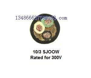 10AWG 3C SJOOW Bulk Electrical Wire  300V Water Oil Resistant Portable Cord