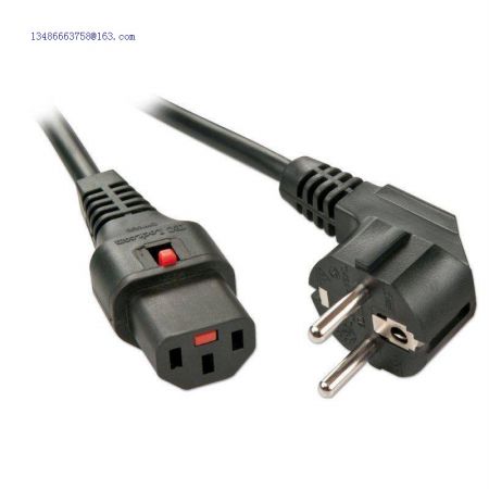 Euro Locking Mains Power Cable Schuko to Locking IEC C13