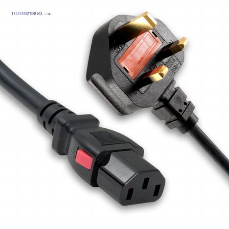 UK Plug to Locking IEC C13