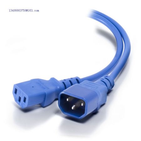 IEC C13 to IEC C14 Computer Power Extension Cord BLUE