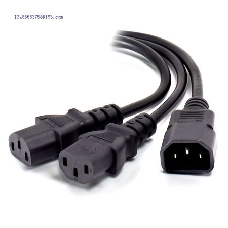 IEC C14 Plug to 2 X IEC C13 Y Splitter Cable