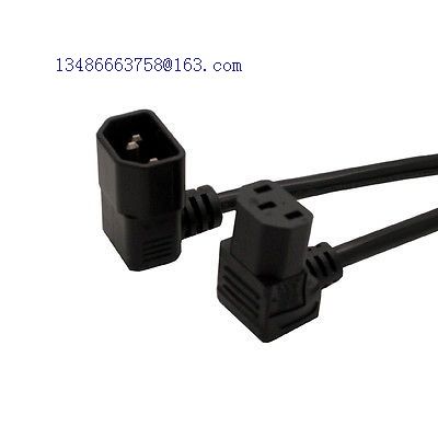 IEC 320 C13-C14 Double Down angle Right angle Power cord