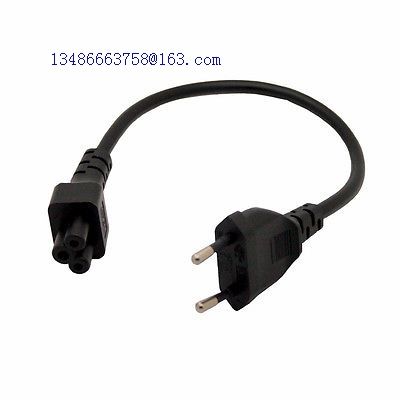 Travel Power Cord Europe 2pin to IEC C5 3pin Power Cord for Notebook