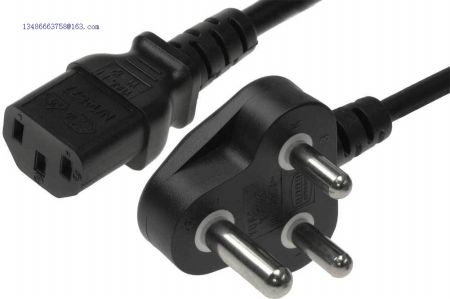 South Africa Industrial 3-pin Plug to IEC C13 Power Cord