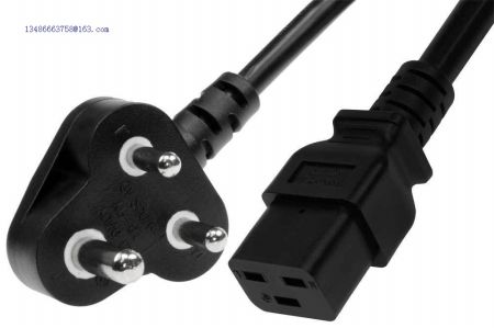 South Africa/India BS546 to C19 Power Cord