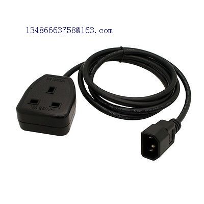 IEC C14 Male plug to UK 13A Female Socket BS1363 1.8M