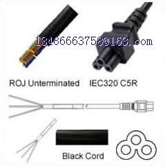 AC Power Cord ROJ to IEC 60320 C5 Connector