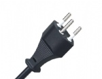 Swiss three prong power cord plug with ESTI