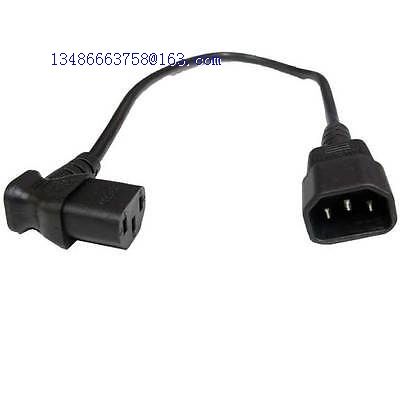 IEC C14 to C13 Right Angle Power Extension Cord