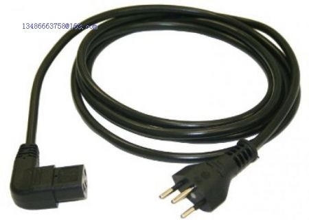 Swiss Cord Set SEV 1011 Plug Type Angled IEC C13