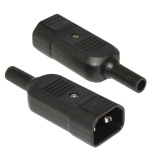 IEC C13 C14 'Kettle' Lead Male Socket Connector Plug Re-wireable