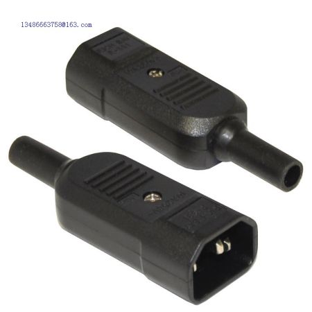 IEC C13 C14 'Kettle' Lead Male Socket Connector Plug Re-wireable