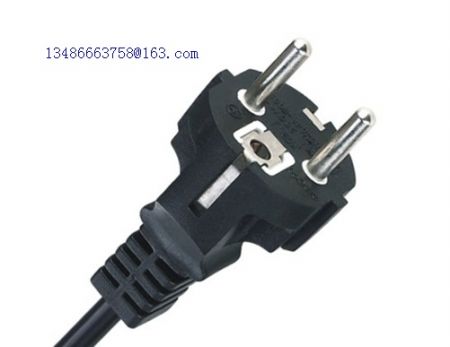 Korea three prong right angle power cord plug