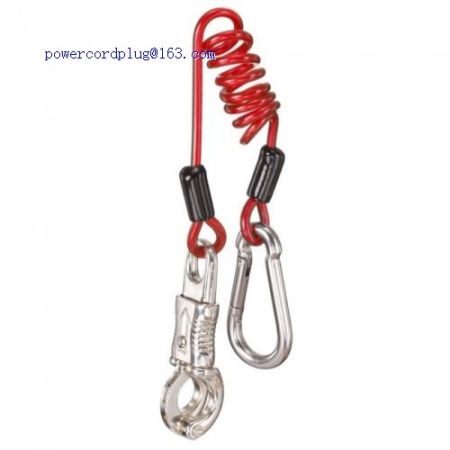 Red Coiled Cable Trailer Tie horse tack equine