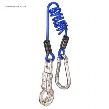 Coiled Cable Trailer Tie Royal Blue