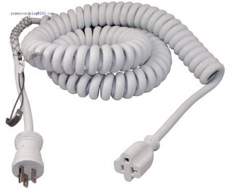 15 Feet Heavy Duty  Coiled Spring Extension Cord