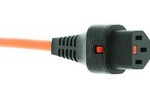 Cables UK IEC C14 to IEC C13 Lock Locking Cable Extension Lead Mains Power Cable Lead Orange 4 metres
