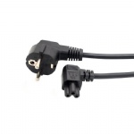 European AC Power Cord CEE7 Male to IEC 320 C5 angled power cord