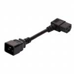 IEC 320 C20 to C21 short adapter cable