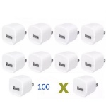 White 1A Cube USB Power Adapter AC Home Wall Charger US Plug for iphone