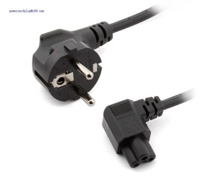 EU to IEC 320 c5 Angle 1m AC Power Cord