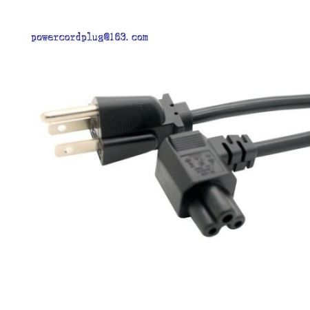 US Nema 5-15P to IEC 320 C5 angled power cord