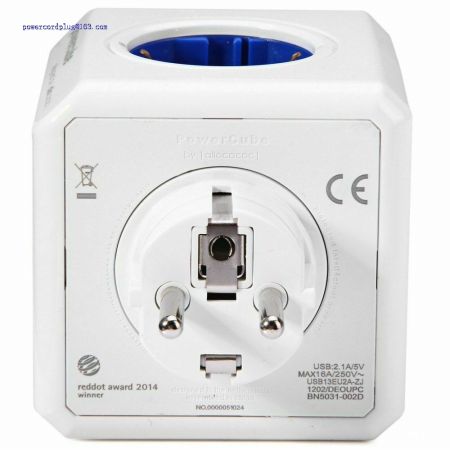 Original Creative Power Cube Socket EU Plug Adapter 4 Outlets Dual USB Ports