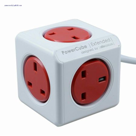 PowerCube Extended Power Socket UK - 5 Sockets