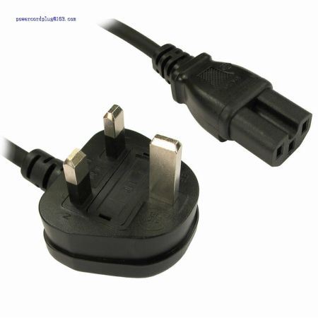 Power Cord UK Plug to HOT IEC Cable (Kettle Lead) C15