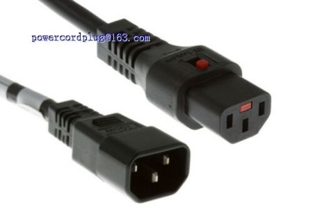 Locking AC Power Cord, C13 to C14