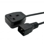 UPS Power Extension cord IEC C20 Male plug to UK 13A Female Socket BS1363