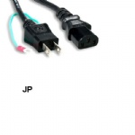 6Ft 3 Prongs AC Power Cord IEC320 C13 To JP Japan JIS8303