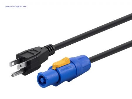 NEMA 5-15p to powerCON Connector - 1.5 Feet