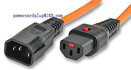 Power Lead IEC M-F Locking C13 C14 1.5M Cable Length