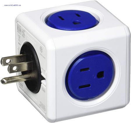 PowerCube 4 Outlets Dual USB Port Surge Protector Wall Adapter Power Strip