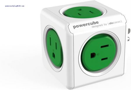 USB Wall Plug, Allocacoc PowerCube |Original|, 4 Outlets and 2 USB Ports, Cell Phone Charger, Power Adapter, Surge Protection, Compact for Travel, Home and Office, Space Saving, ETL Certified