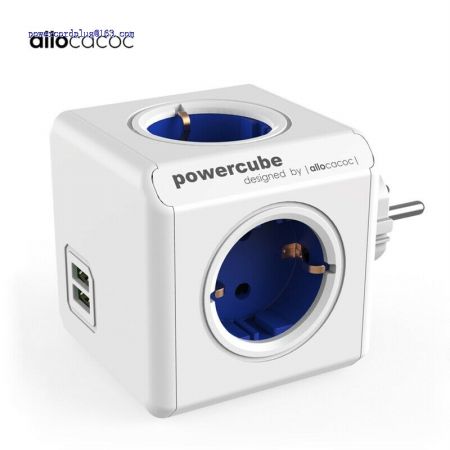 Allocacoc smart plug Powercube EU power strip electric 2 USB outlets extension