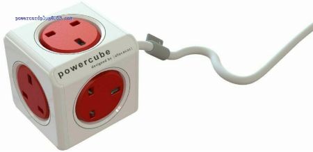 Powercube 5 Way Gang Plug Mains Extension Cube Socket UK - 1.5m Allocacoc