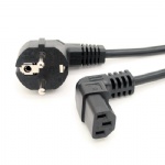 European 3Pin Male to IEC 320 C13 UP Angled Power Cord