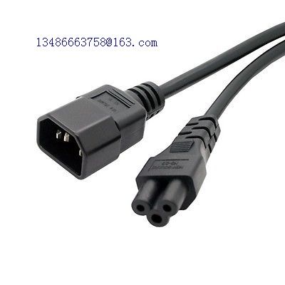 IEC Male C14 to Cloverleaf Plug IEC C5 Converter Adapter Power Cable