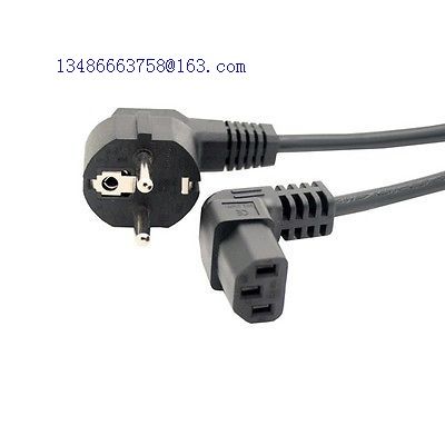 European 3Pin to IEC 320 C13 DOWN Angled Power Cord for LCD LED Wall Mount